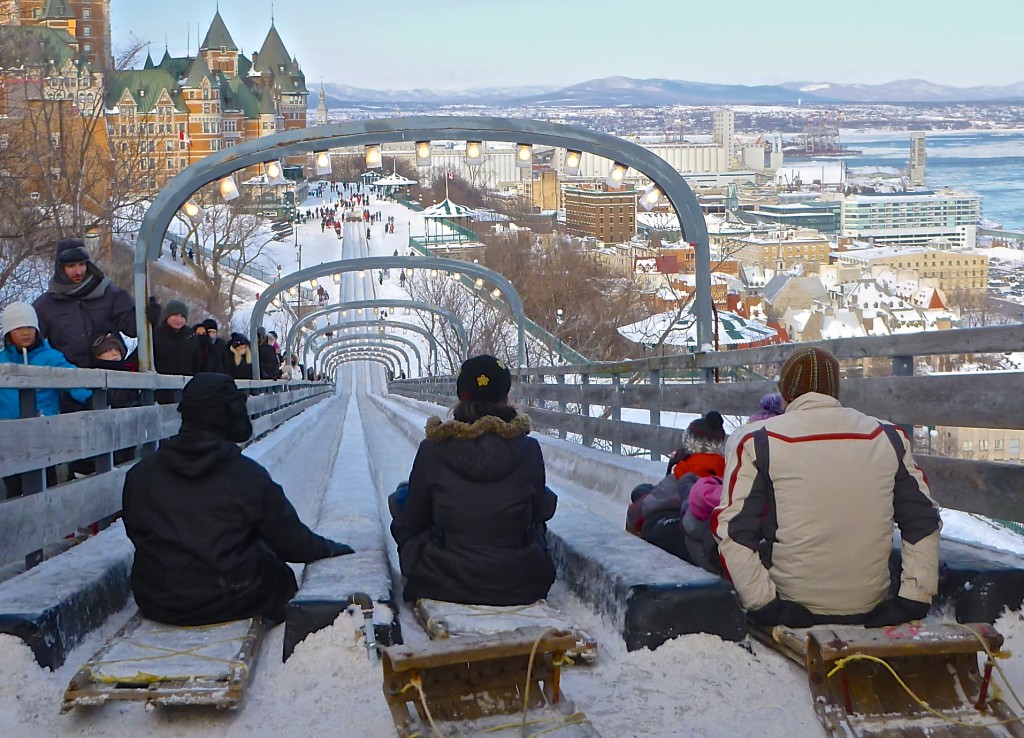 view from the quebec city toboggan run